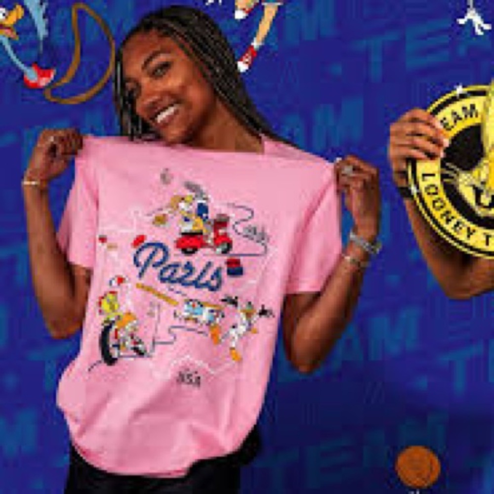 Pink Looney Tunes Paris Team USA Shirt